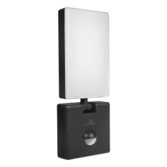 LED-lampa med rörelsesensor från Maclean, PIR-rörelsessensor, svart färg, 10W, IP65, 800lm, neutral vit färgtemperatur (4000K)…