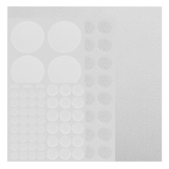 Filz- och självhäftande EVA-skumunderlägg, vita, 125 stycken.