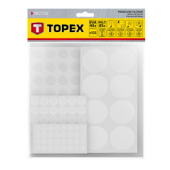 Filz- och självhäftande EVA-skumunderlägg, vita, 125 stycken.