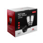 Vägglampa 1xE27 med sensor från Maclean, infraröd sensor, maxbelastning 60W, IP65, svart färg, MCE518 B.