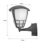 Vägglampa 1xE27 Maclean, max. belastning 60W, IP65, grå färg, MCE519 GR