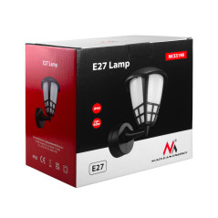 Vägglampa 1xE27 Maclean, max. belastning 60W, IP65, svart färg, MCE519 B. | HandlaSmidigt.se