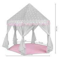 Tält för barn grå - rosa Kruzzel 23476