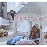 Tält för barn grå - rosa Kruzzel 23476