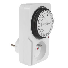 Tidsbrytare - mekanisk timer GreenBlue, 48 program, max belastning 16A, IP20, GB360 E | HandlaSmidigt.se