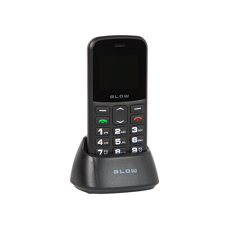 75-030- Telefon för äldre blow svart med basenhet s18d