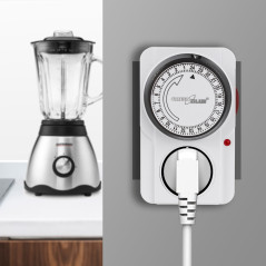 Tidsbrytare - mekanisk timer GreenBlue, 48 program, max belastning 16A, IP20, GB360 E | HandlaSmidigt.se