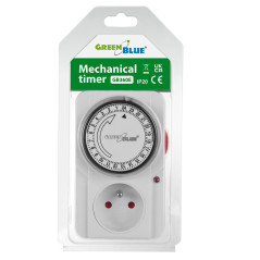 Tidsbrytare - mekanisk timer GreenBlue, 48 program, max belastning 16A, IP20, GB360 E | HandlaSmidigt.se