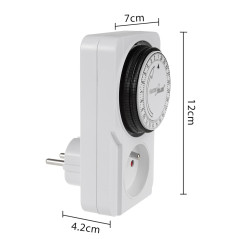 Tidsbrytare - mekanisk timer GreenBlue, 48 program, max belastning 16A, IP20, GB360 E | HandlaSmidigt.se