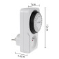 Tidsbrytare - mekanisk timer GreenBlue, 48 program, max belastning 16A, IP20, GB360 E