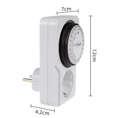 Tidsbrytare - mekanisk timer GreenBlue, 48 program, max belastning 16A, IP20, GB360 F | HandlaSmidigt.se