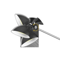 Golvlampa med LED-ljus med dimmer och färgtemperaturändring.