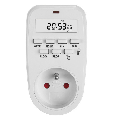 Tidsbrytare - digital timer GreenBlue, max belastning 16A, IP20, GB362 E