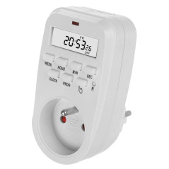 Tidsbrytare - digital timer GreenBlue, max belastning 16A, IP20, GB362 E | HandlaSmidigt.se