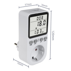 Energimätare GreenBlue, wattmätare, typ F, 220-240V AC, 50Hz, max belastning 16A, IP20, inbyggt batteri, GB364 F. |…