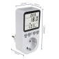 Energimätare GreenBlue, wattmätare, typ F, 220-240V AC, 50Hz, max belastning 16A, IP20, inbyggt batteri, GB364 F.