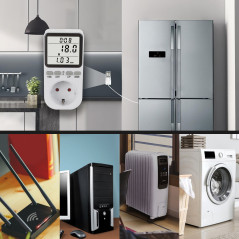 Energimätare GreenBlue, wattmätare, typ F, 220-240V AC, 50Hz, max belastning 16A, IP20, inbyggt batteri, GB364 F. |…