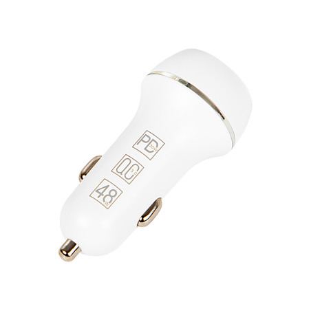 75-758- Bil laddare dubbla USB-A-portar + USB-C 48W G48W