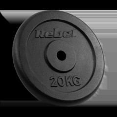 Belastning av gjutjärn 20 kg, hål 31 mm, klassisk tallrik, REBEL ACTIVE | HandlaSmidigt.se