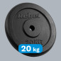 Belastning av gjutjärn 20 kg, hål 31 mm, klassisk tallrik, REBEL ACTIVE