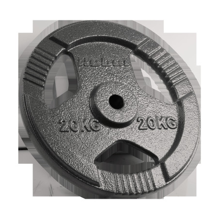 Belastning av gjutjärn 20 kg, hål 31 mm, tallrik med handtag, REBEL ACTIVE | HandlaSmidigt.se