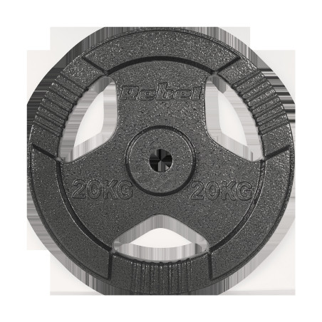 Belastning av gjutjärn 20 kg, hål 31 mm, tallrik med handtag, REBEL ACTIVE