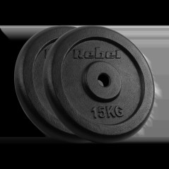Belastning av gjutjärnssats 2x15 kg, hål 31 mm, klassisk tallrik, REBEL ACTIVE | HandlaSmidigt.se