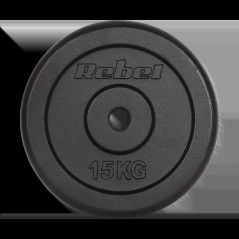 Belastning av gjutjärnssats 2x15 kg, hål 31 mm, klassisk tallrik, REBEL ACTIVE | HandlaSmidigt.se