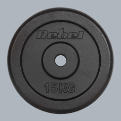 Belastning av gjutjärnssats 2x15 kg, hål 31 mm, klassisk tallrik, REBEL ACTIVE | HandlaSmidigt.se