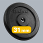 Belastning av gjutjärnssats 2x15 kg, hål 31 mm, klassisk tallrik, REBEL ACTIVE