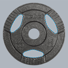 Belastning av järnset 4x2.5kg, hål 31mm, tallrik med handtag, REBEL ACTIVE | HandlaSmidigt.se