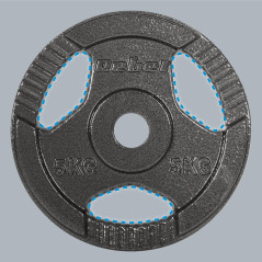 Belastningssats av gjutjärn 4x5kg, hål 31mm, tallrik med handtag, REBEL ACTIVE | HandlaSmidigt.se