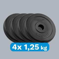 Beläggning av bitumen, set med 4x1,25 kg, 31 mm hål, klassisk tallrik, REBEL ACTIVE | HandlaSmidigt.se