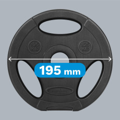 Belastning av asfaltset 4x1,25 kg, 31 mm hål, tallrik med handtag, REBEL ACTIVE | HandlaSmidigt.se