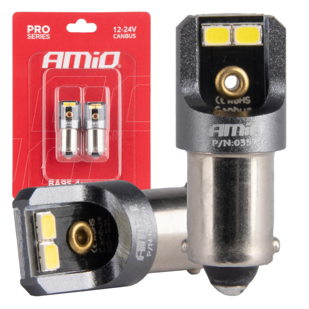Żarówki led canbus pro t4w ba9s 4x2016 smd białe 12v 24v amio-03579 Żarówki led canbus pro t4w ba9s 4x2016 smd białe 12v 24v amio-03579