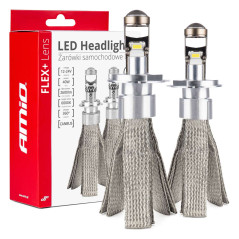 Bil-LED-lampor Flex+ -serie H4-lins 12V 24V 6000K Canbus AMIO-03658
