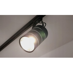 Lampa butik LED-spårstrålkastare enfas svart 30W 2550 lm varmvitt ljus 3000K