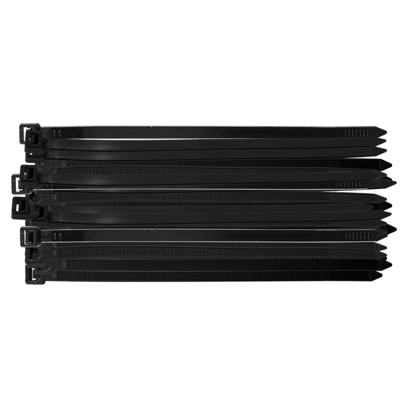 Spännband EXTREME 7,6 × 200 mm, svarta, 50 st.