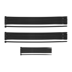 Svart EXTREME svarta kabelbindare set 75 st.