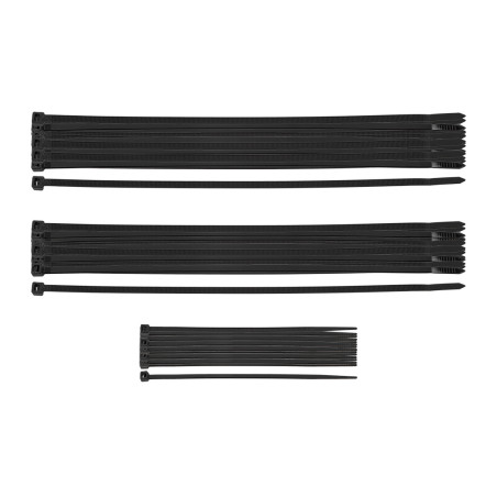Svart EXTREME svarta kabelbindare set 75 st.