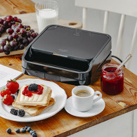 AD 3070 svart Smörgåsgrill 2 i 1