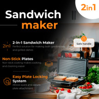 AD 3073 Opiekacz do kanapek 2 w 1
