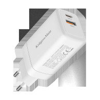 Nätadapter Kruger&Matz 65 W GaN med Power Delivery- och Quick Charge-funktion