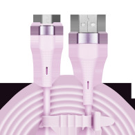 USB-kabel - microUSB 1 m silikon rosa Kruger&Matz Basic