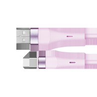 USB-kabel - USB typ C 1 m silikon rosa Kruger&Matz Basic