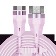 USB-kabel - USB typ C 1 m silikon rosa Kruger&Matz Basic