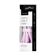USB-kabel - USB typ C 1 m silikon rosa Kruger&Matz Basic