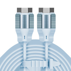 USB-C till USB-C-kabel 100 W 1 m silikonblå Kruger&Matz Basic