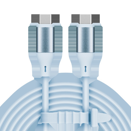 USB-C till USB-C-kabel 100 W 1 m silikonblå Kruger&Matz Basic
