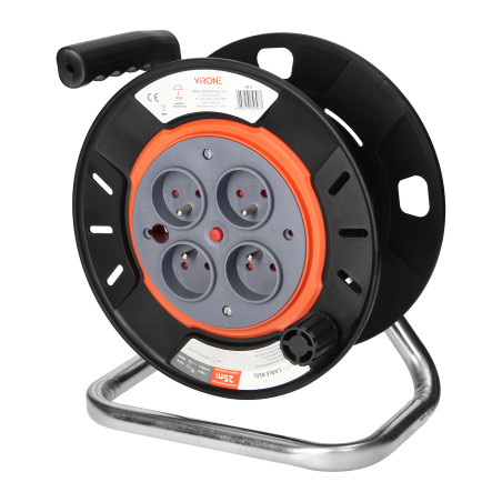 Spänningsavtagare IP20 4x2P+Z 16A 230V, H05RR-F 3x1,5mm2, 25m